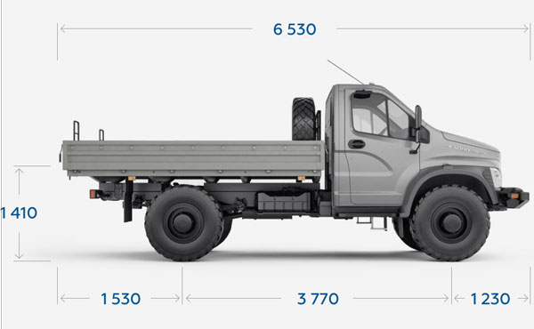 Размеры нового ГАЗ-66 Садко Некст